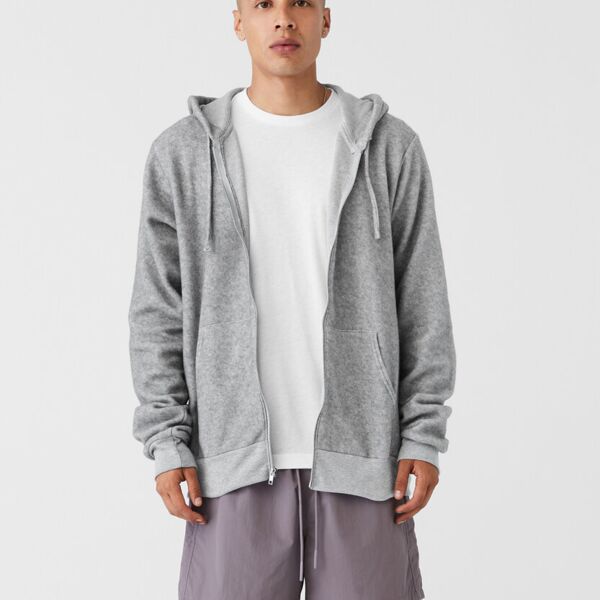 Unisex sueded fleece full-zip hoodie Thumbnail