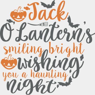 Jack OLanterns smiling bright wishing you a haunting night Thumbnail