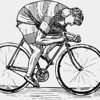 Man cycling vintage print Thumbnail