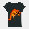 Women's Rounders slub rolled sleeve t-shirt Thumbnail