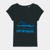 Women's Rounders slub rolled sleeve t-shirt Thumbnail