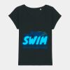 Women's Rounders slub rolled sleeve t-shirt Thumbnail